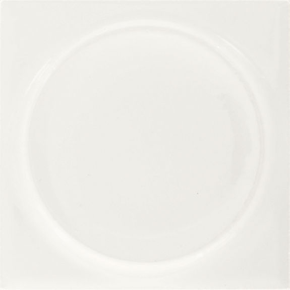 Powder 4x4 Glossy White Ceramic Circular Wall Tile | Nu Bare by Daltile