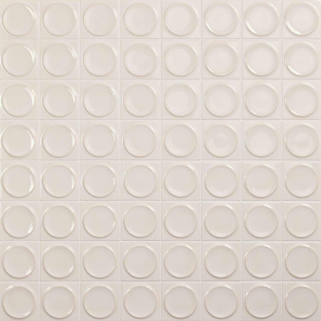 Bone Square 4X4 Circle Glossy