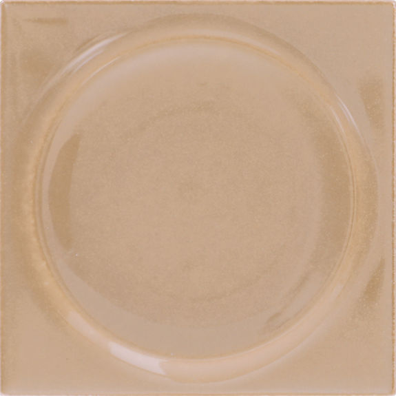 Caramel 4x4 Glossy Beige Ceramic Circular Wall Tile | Nu Bare by Daltile