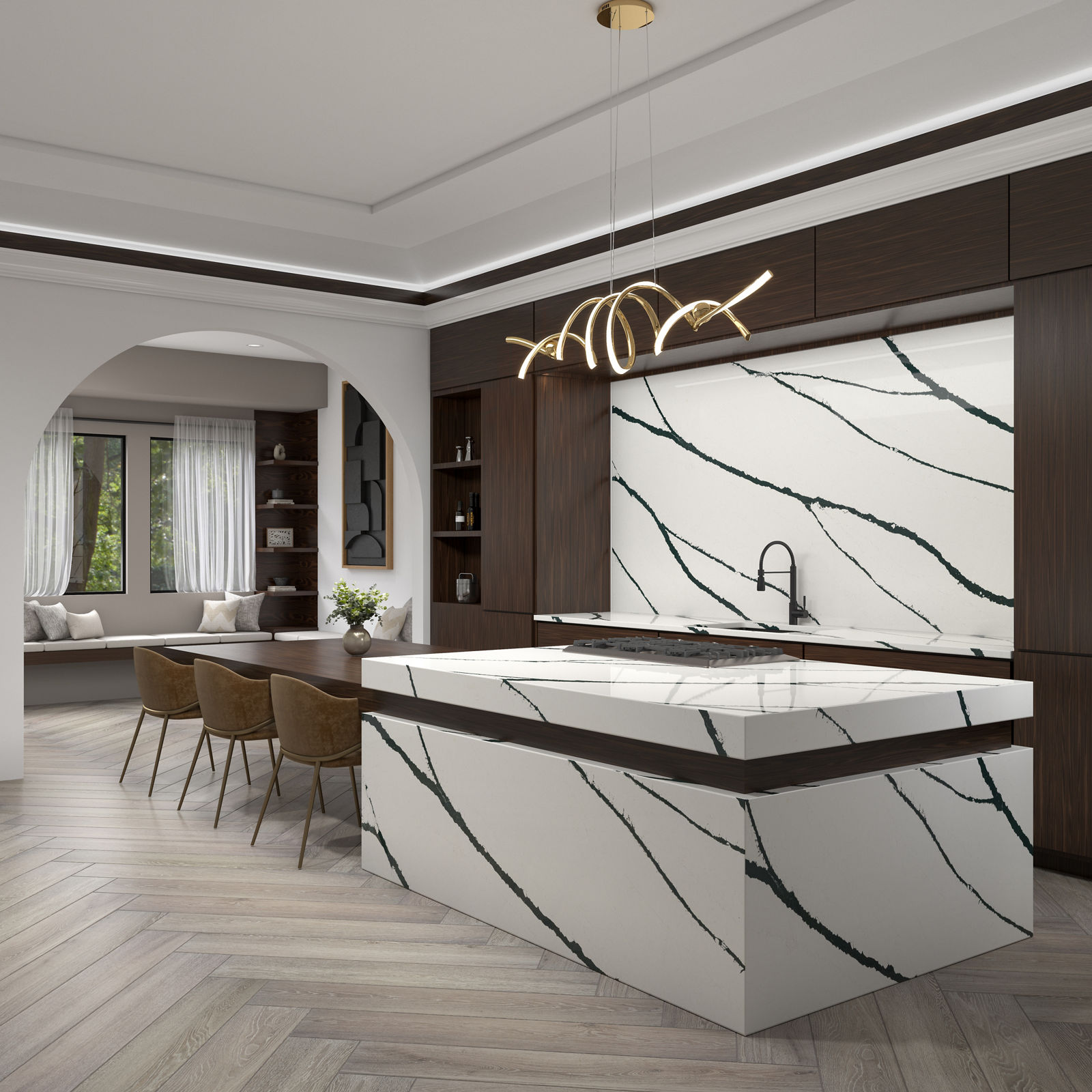 Calacatta Bolt Quartz scene 4