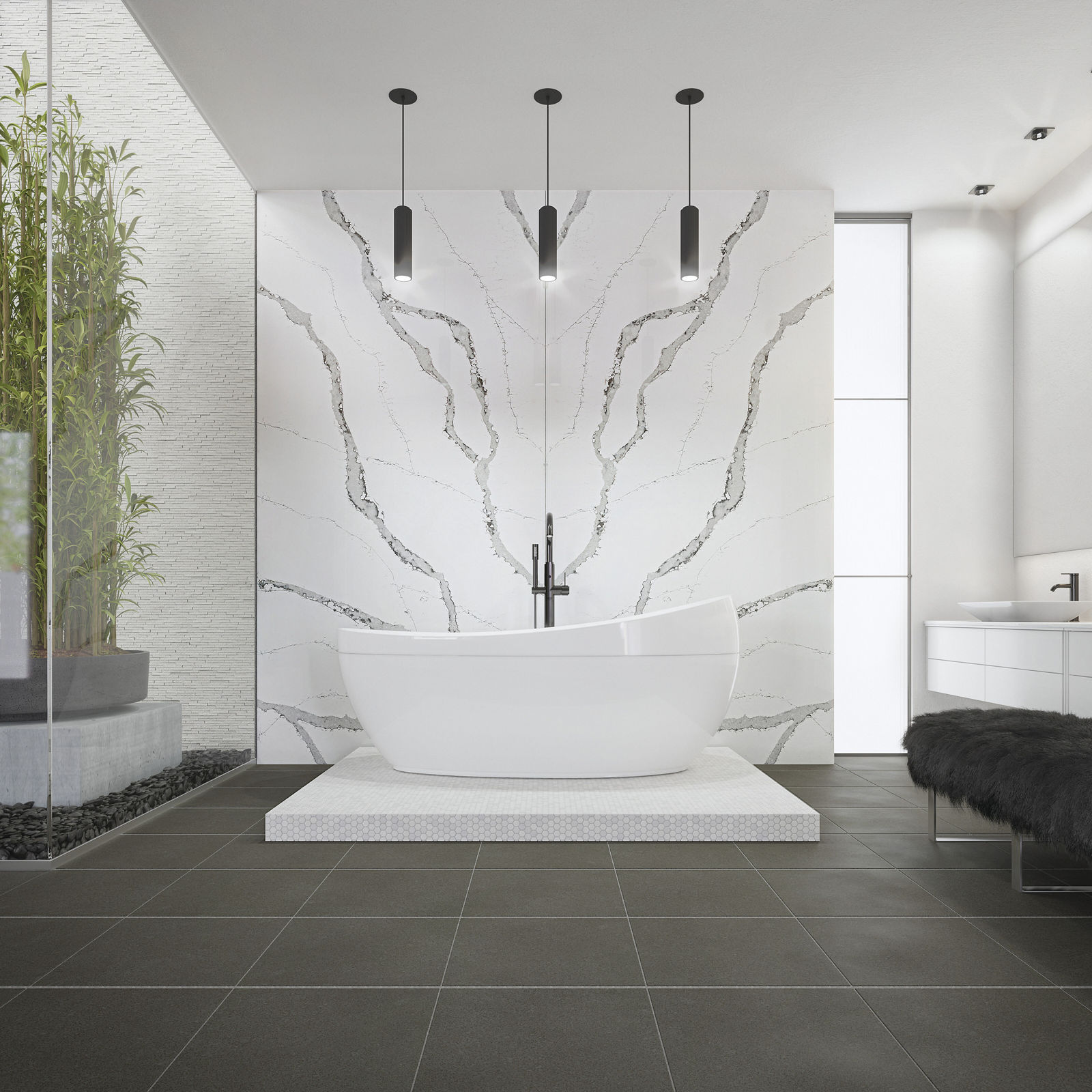 Calacatta Wisteria Quartz scene 3