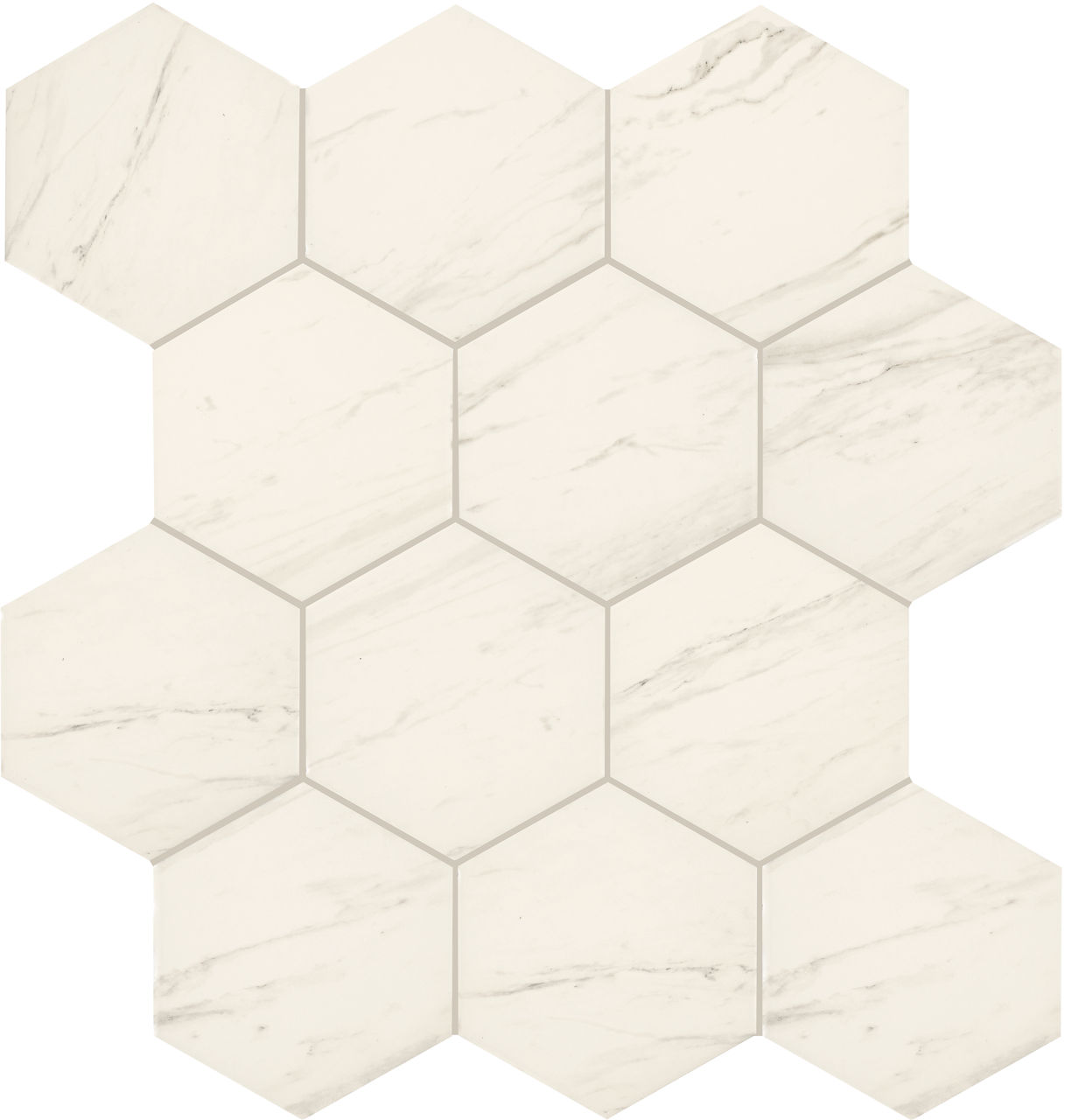 Timeless White, Hexagon, 1.5, Matte