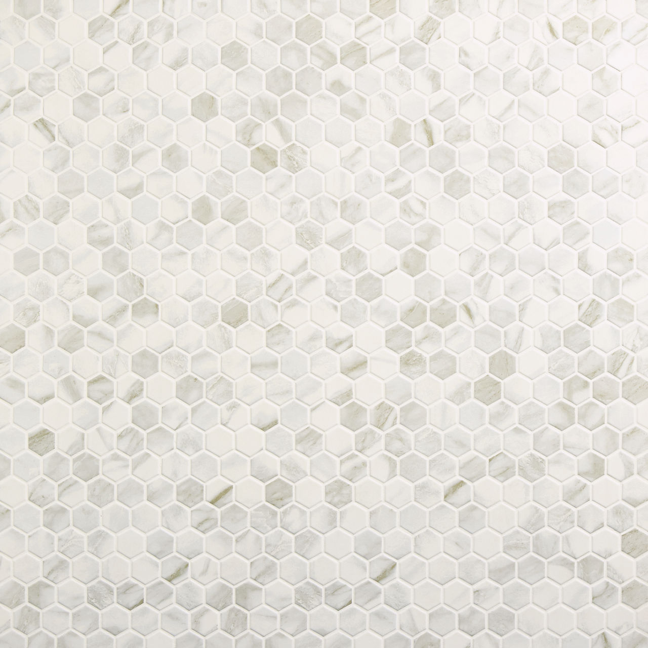 Brilliant White, Hexagon, 8X9, Matte