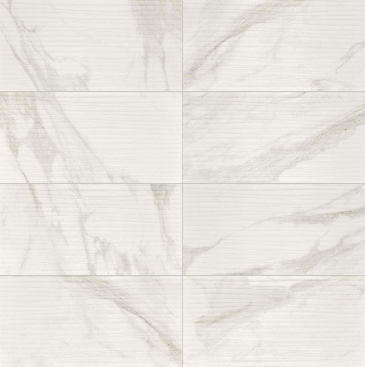 Brilliant White, Rectangle, 12X24, Wave, Satin