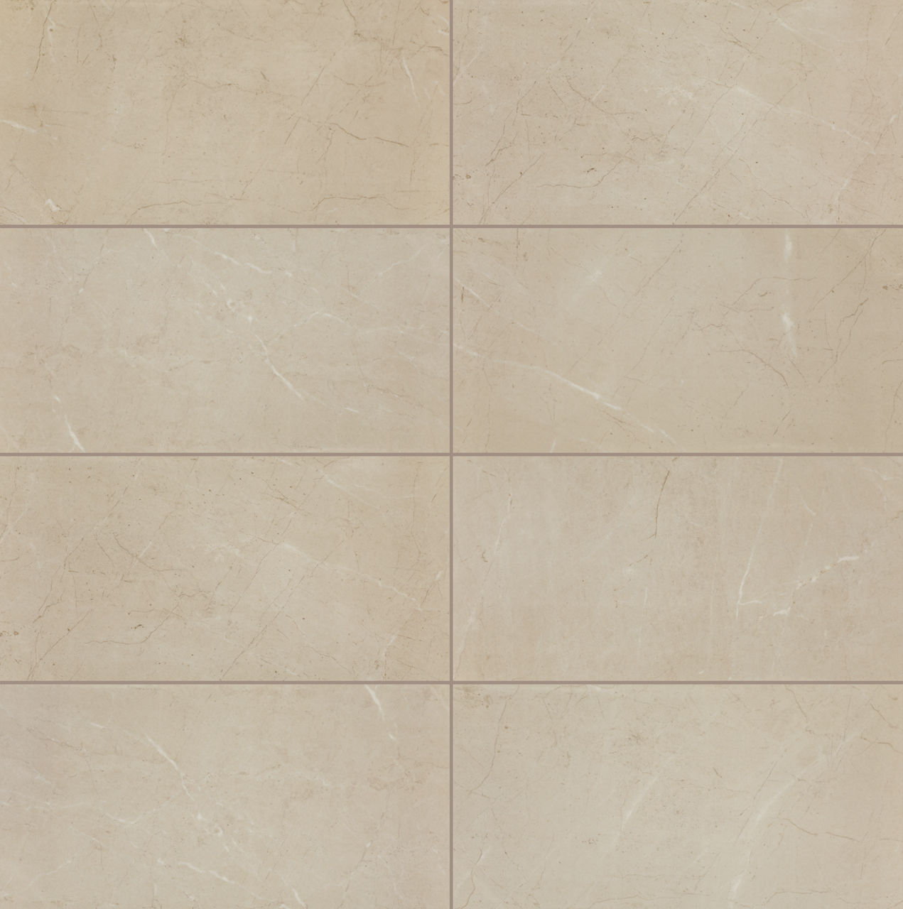 Light beige marble tiles are arranged in a neat grid pattern, creating a smooth and uniform wall texture. Subtle white and darker veins run across the stone surface, adding natural variation and elegance. The image emphasizes the polished, neutral-to