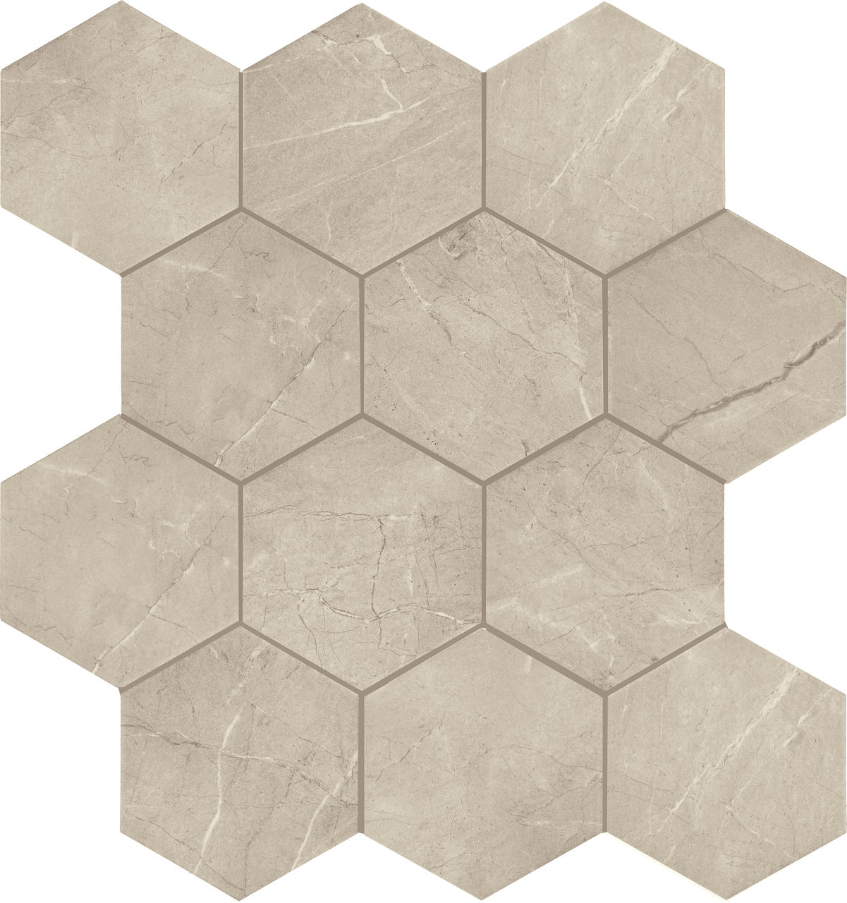 Elegant Beige, Hexagon, 1.5, Matte