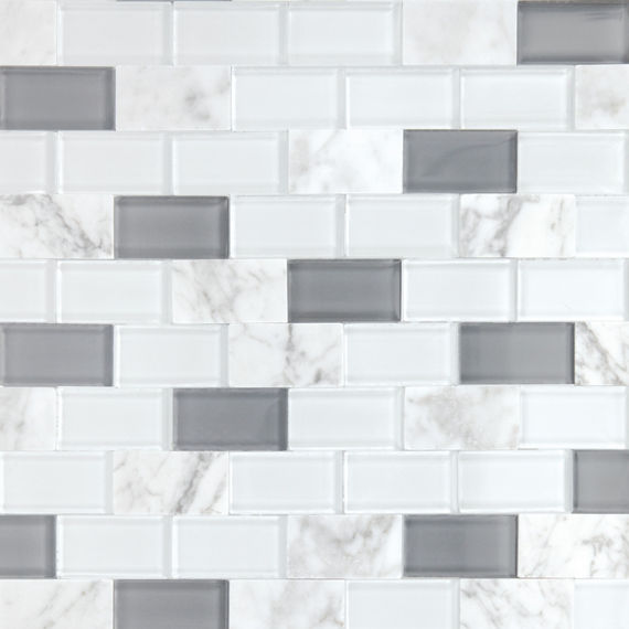 PT49 White Carrara & Glass