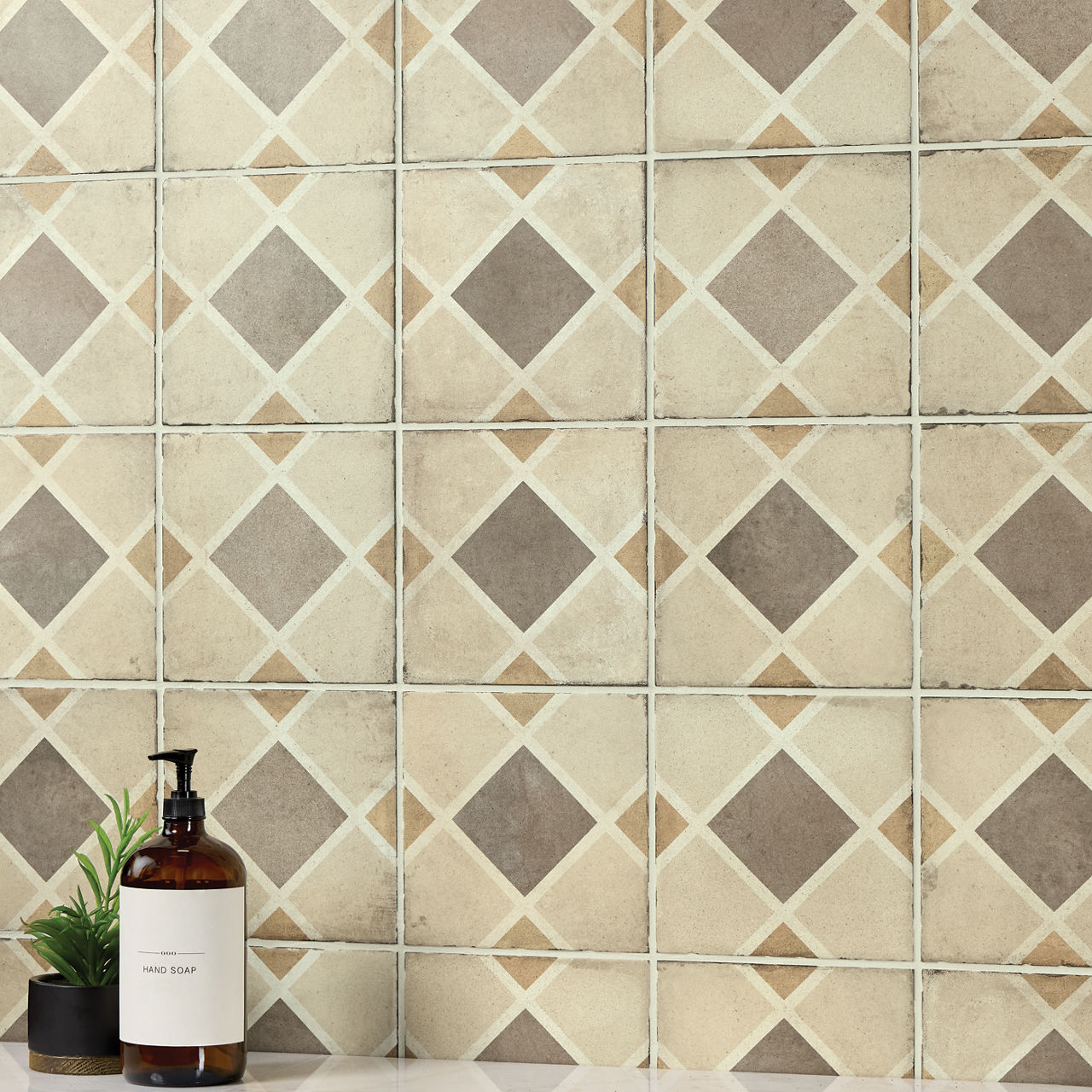 Warm Rombo, Rombo, 8X8, Matte