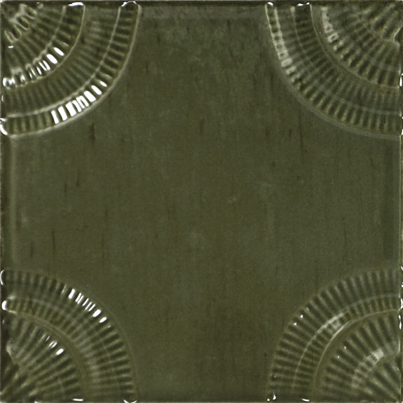 Nook 4x4 Glossy Green Ceramic Circular Wall Tile | Relicca by Daltile
