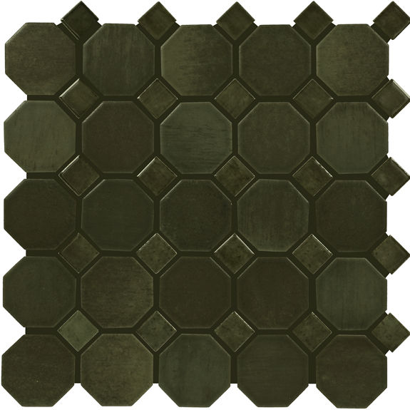 Nook 2 Mixed Green Mosaic Tile | Relicca by Daltile