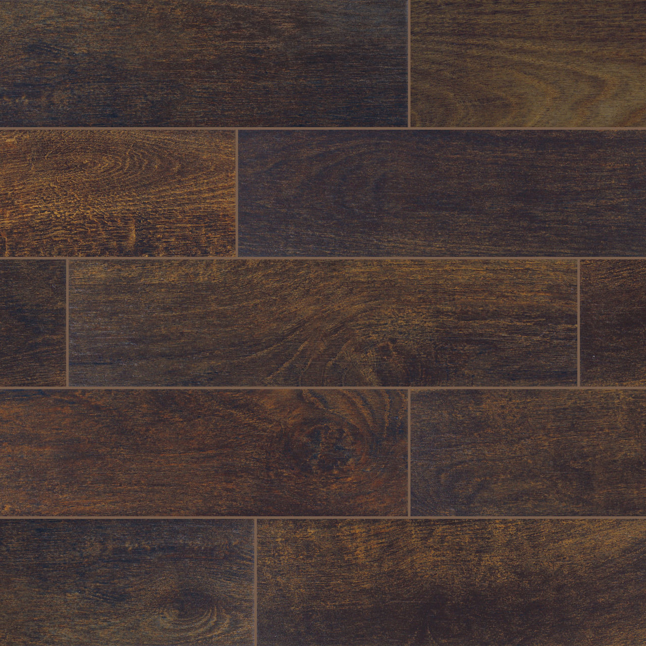 Dark Brown, Plank, 6X24, Matte