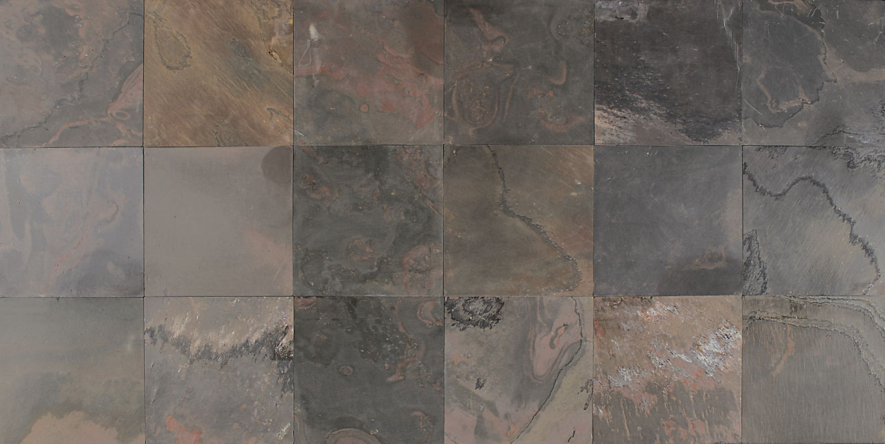 Indian Multicolor, Square, 12X12, Natural Cleft