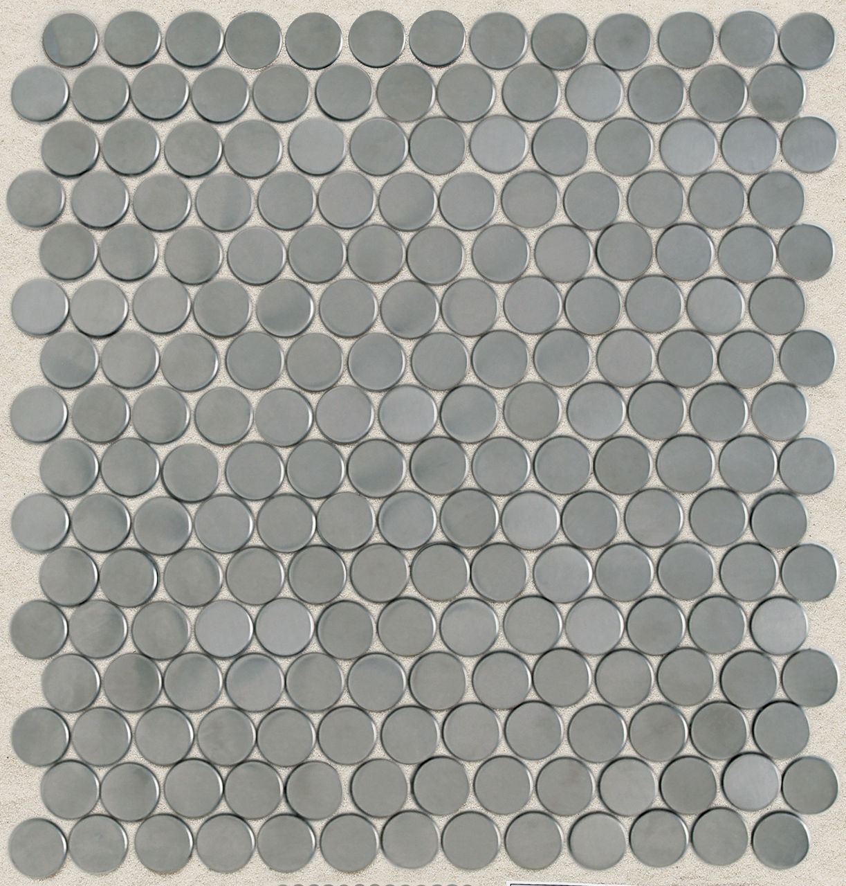 Brushed Stainless Steel, Penny Rounds, 1X1, Satin