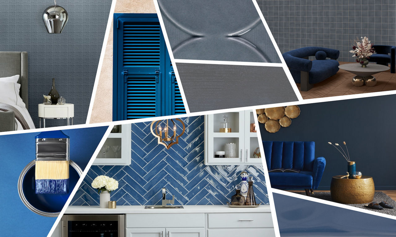 Blue Tile Mood Board