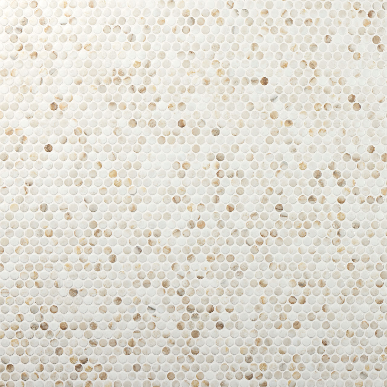 Wintour Ivory, Penny Rounds, 3/4X3/4, Mixed