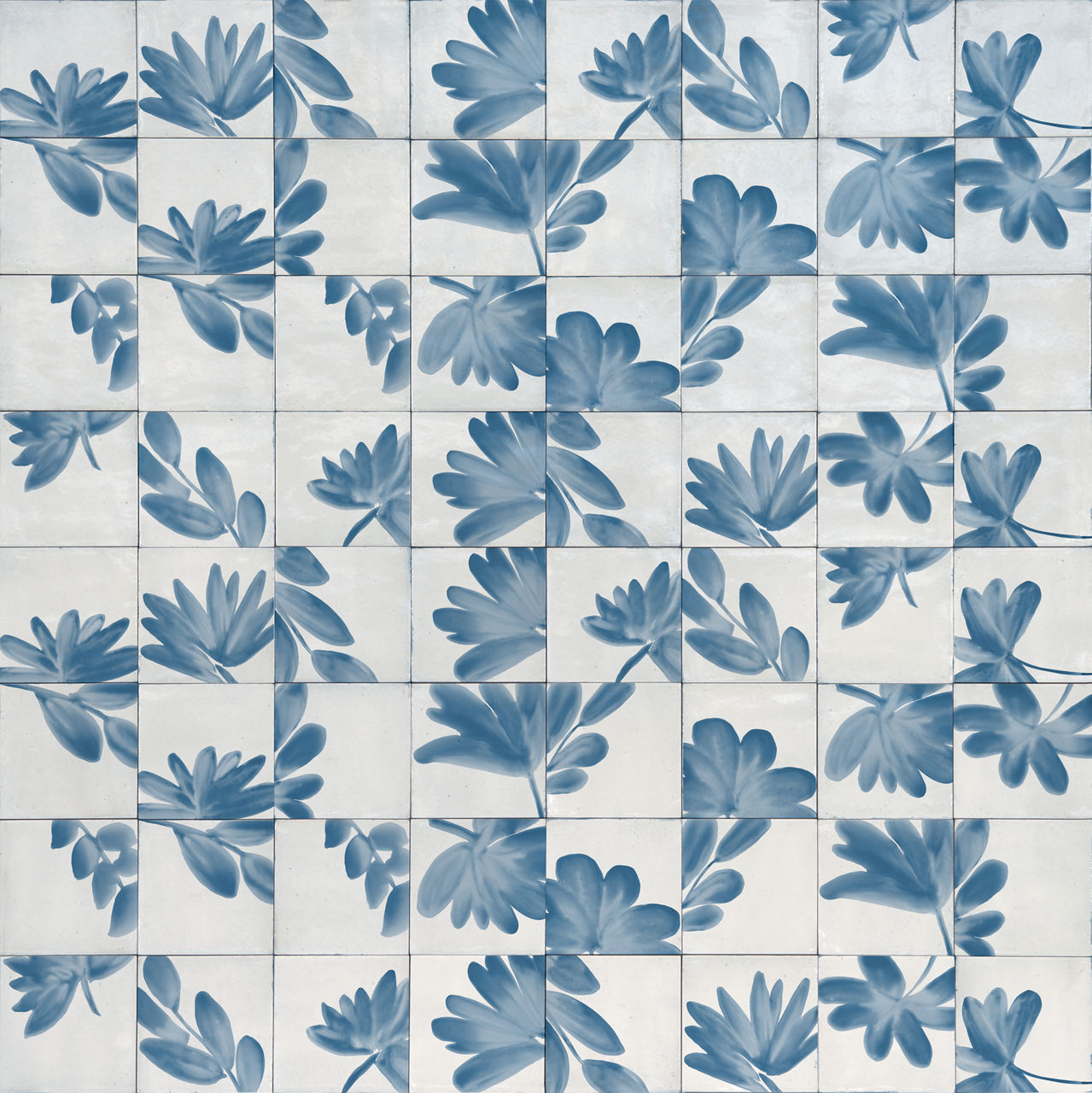 Bianco Deco Blossom, Square, 6X6, Glossy