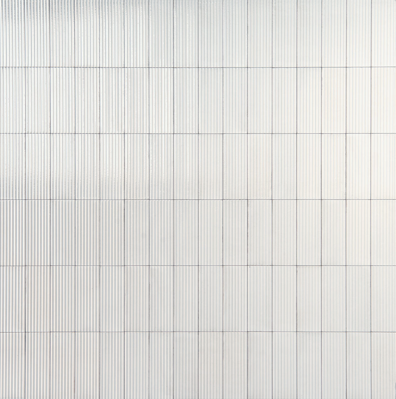 Bianco Structure, Rectangle, 3X8, Raked, Glossy