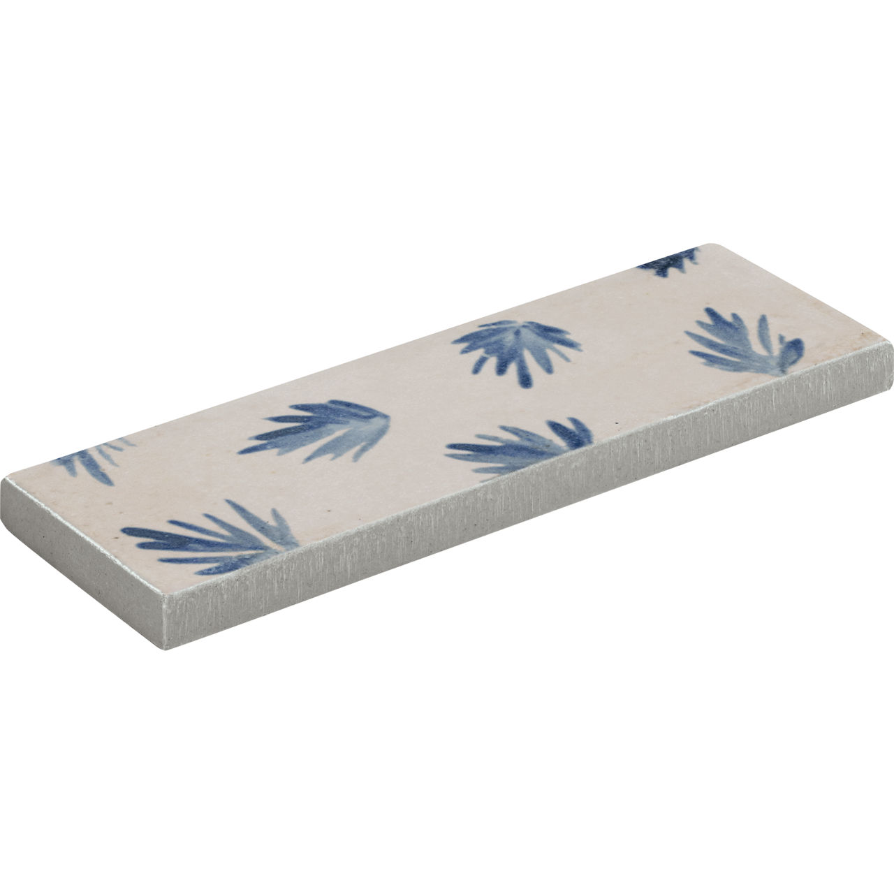 Natural Deco Leaf, Rectangle, 2X6, Glossy