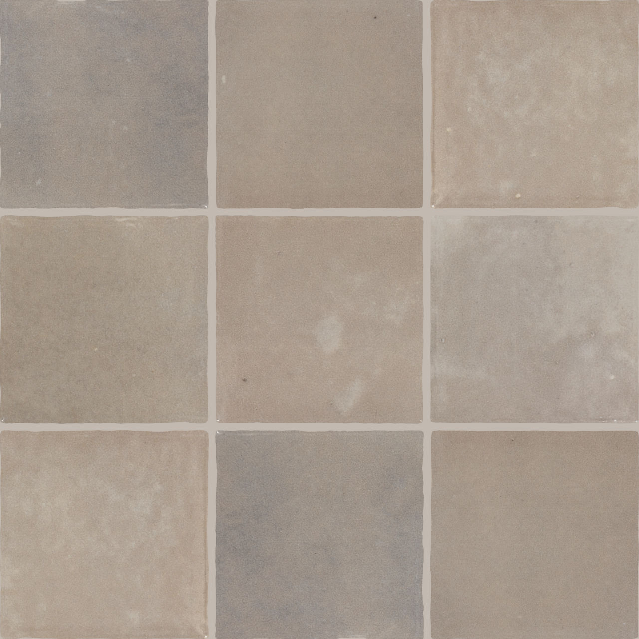 Argilla, Square, 4X4, Undulated, Glossy