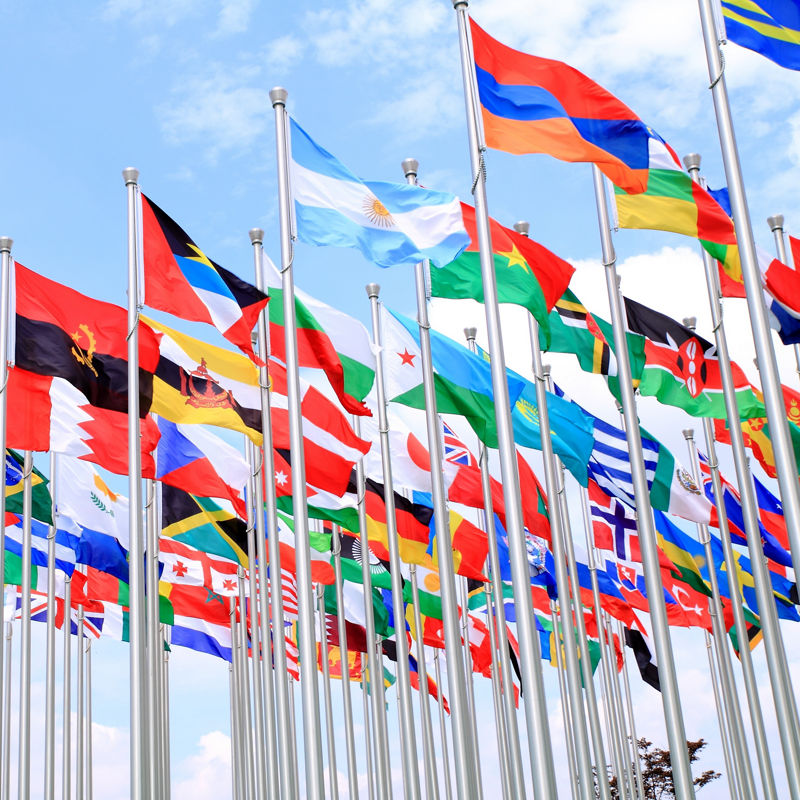 World flags is flying