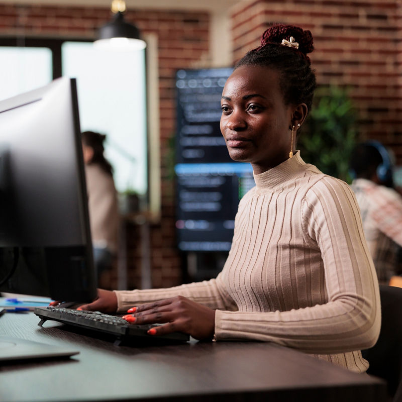 Engineer creating software and AI applications