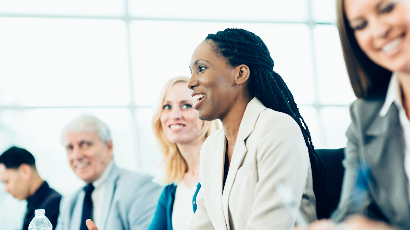 Business Woman in Seminar