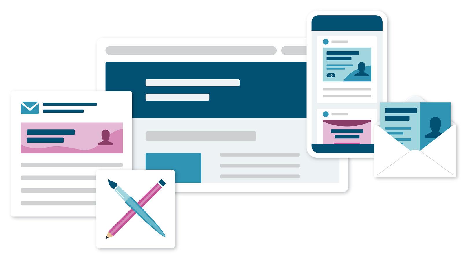 Illustration of marketing services