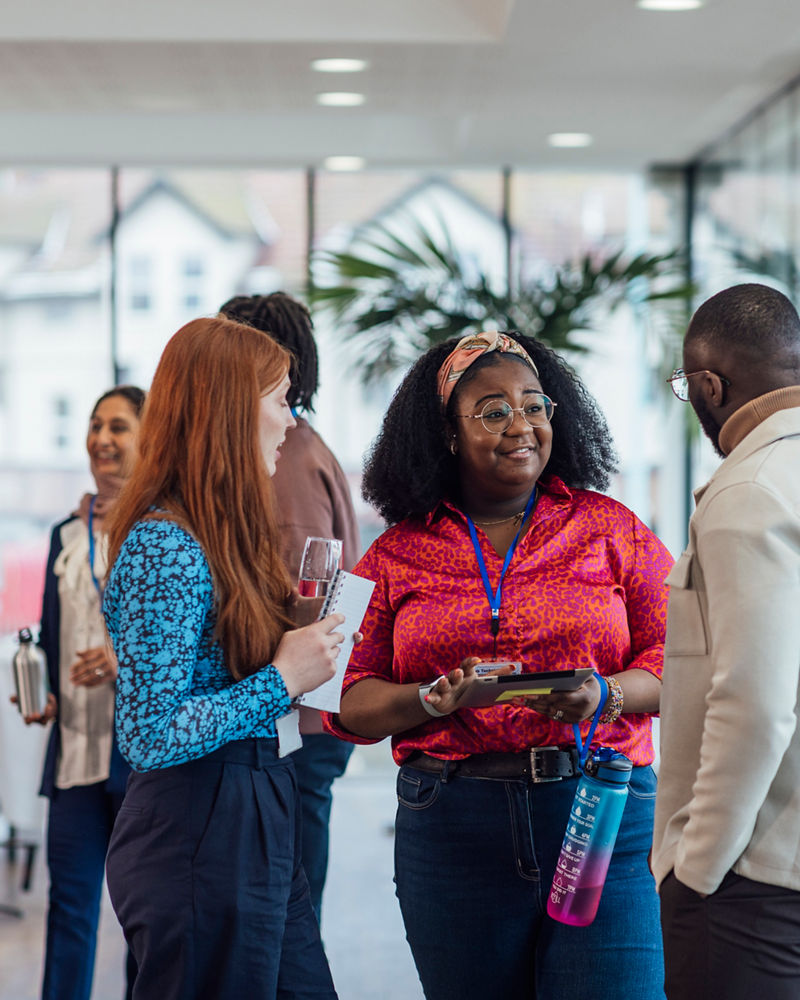 Group of professionals networking