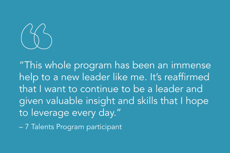 Quote from 7 Talents Program participent