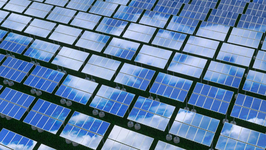 Many solar panels