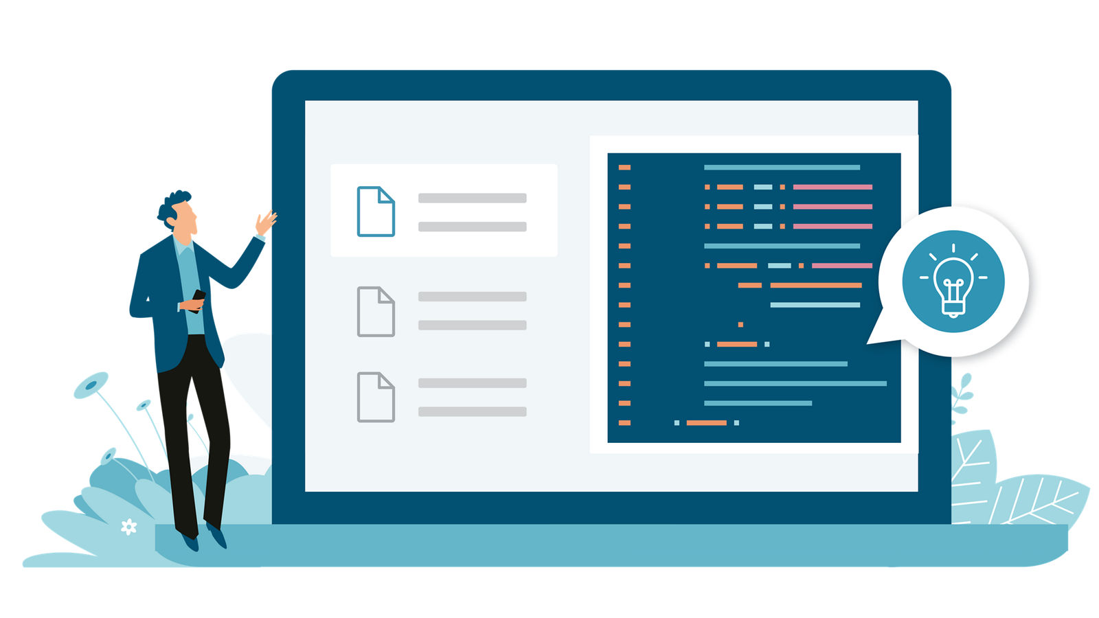 Illustration of D&B Analytics Studio on a laptop
