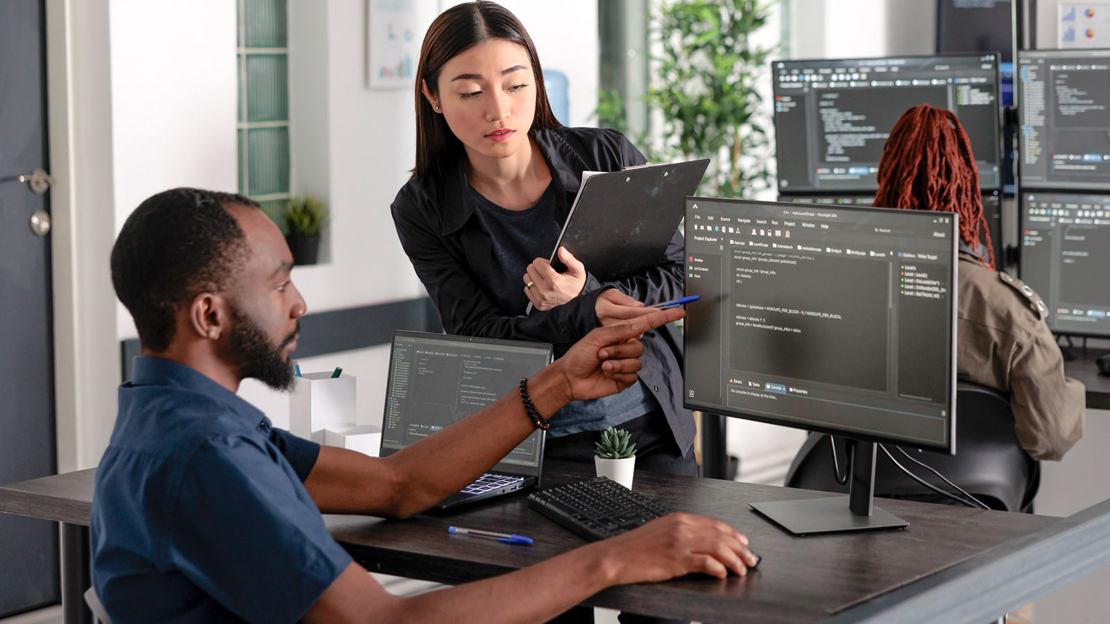 Web developer testing Agentic AI with coworker