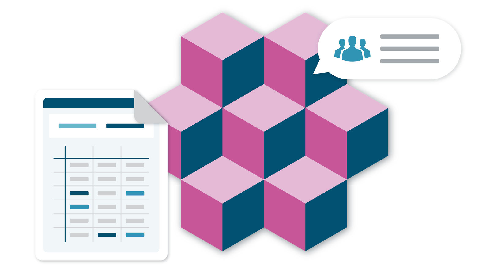 Abstracted illustration of D&B ID Graph Plus