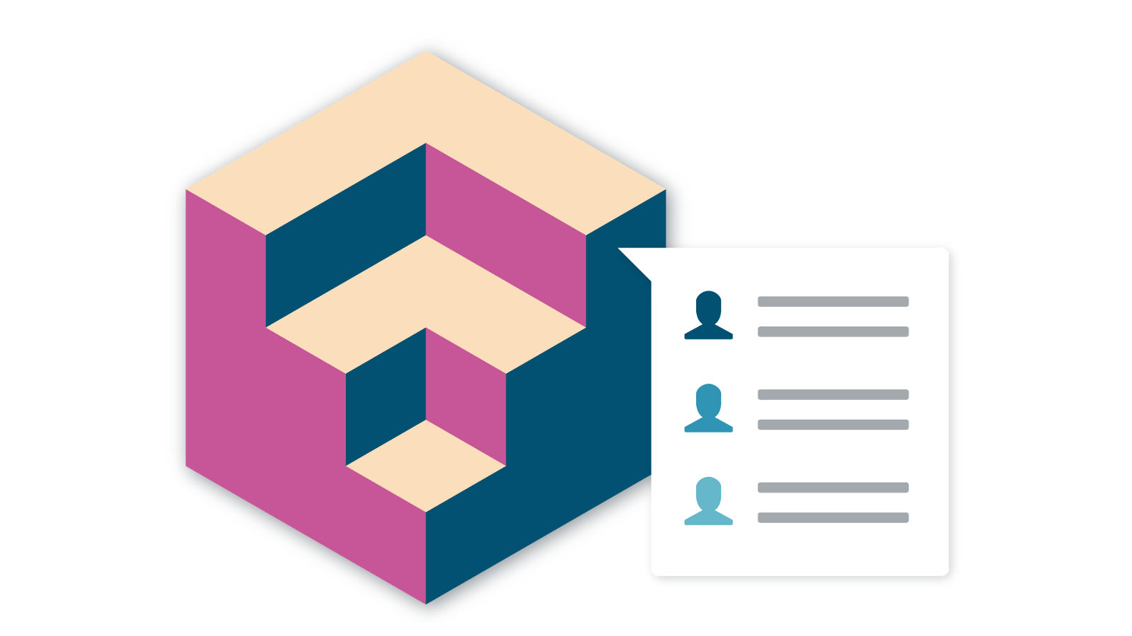Isometric 3D block illustration depicting the Consumer Intelligence data block