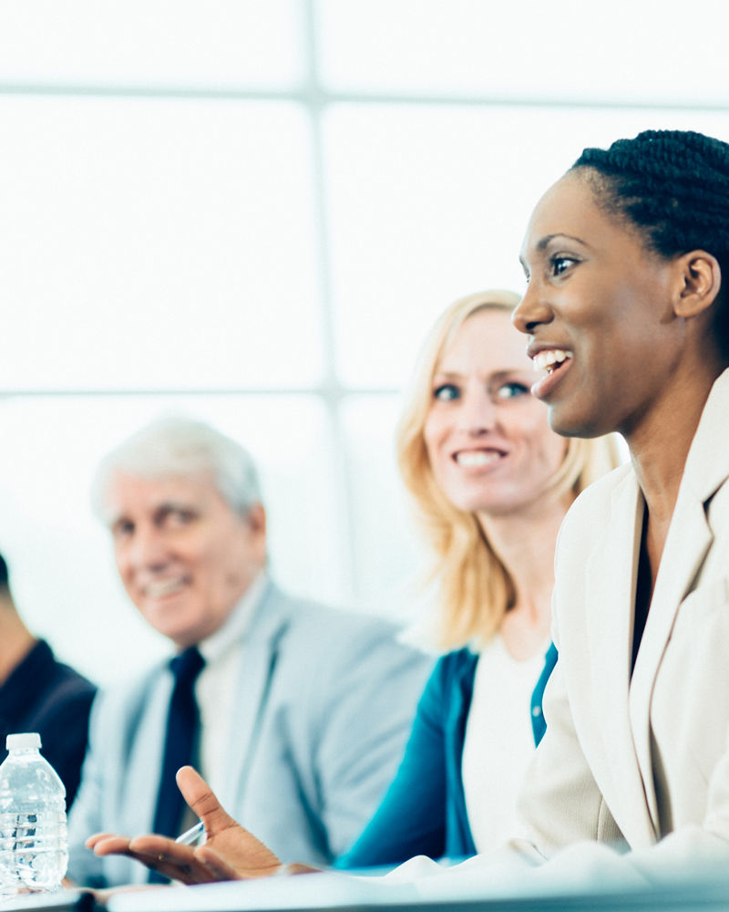 Business Woman in Seminar