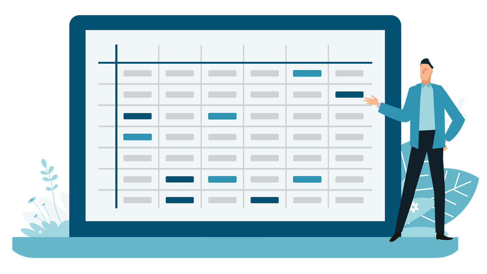 Illustration of D&B Direct Plus data on a computer