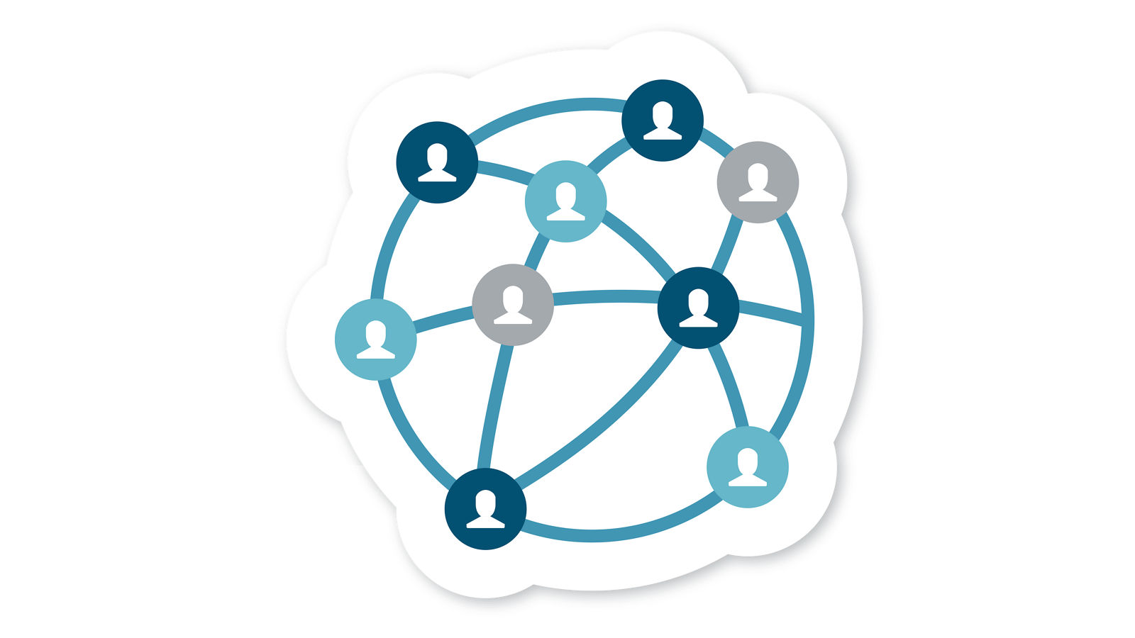 Illustration of a global connected network