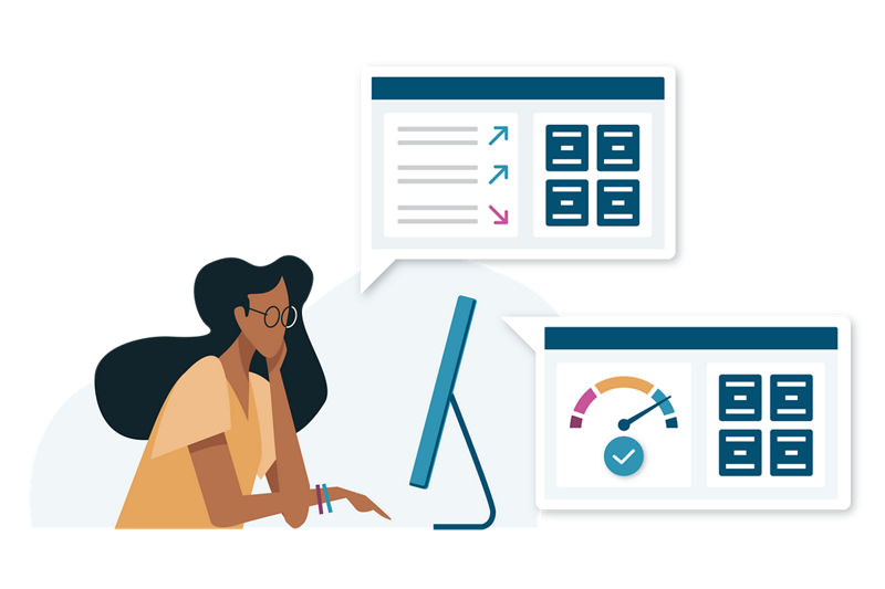 Illustration of D&B Credit Insights on a computer