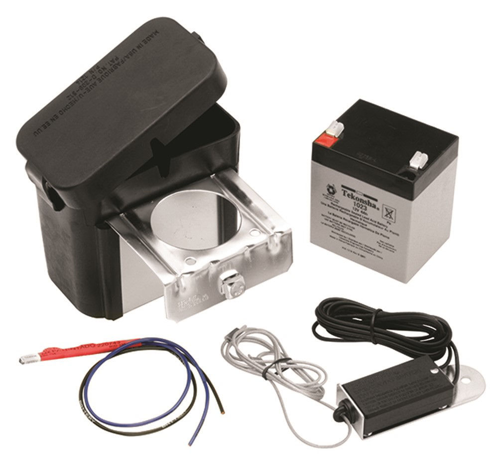 Tekonsha® Brake Breakaway Kit 12 Volts 5 Amps Prewired-Side Mounted With Bracket Mounted and Top Loaded - Kit Includes: Breakaway Kit and Bracket with Charger, Battery, Switch, Pin and Lanyard