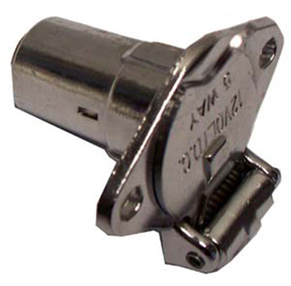 Trailer Connector, 5 Pole Vehicle End, Chrome