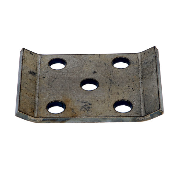Axle U-Bolt Tie Plate, 3.5K for 1 3/4" Square Axle Tube, 9/16" U-Bolt Holes for 1 3/4" Leaf Springs, Plain Finish