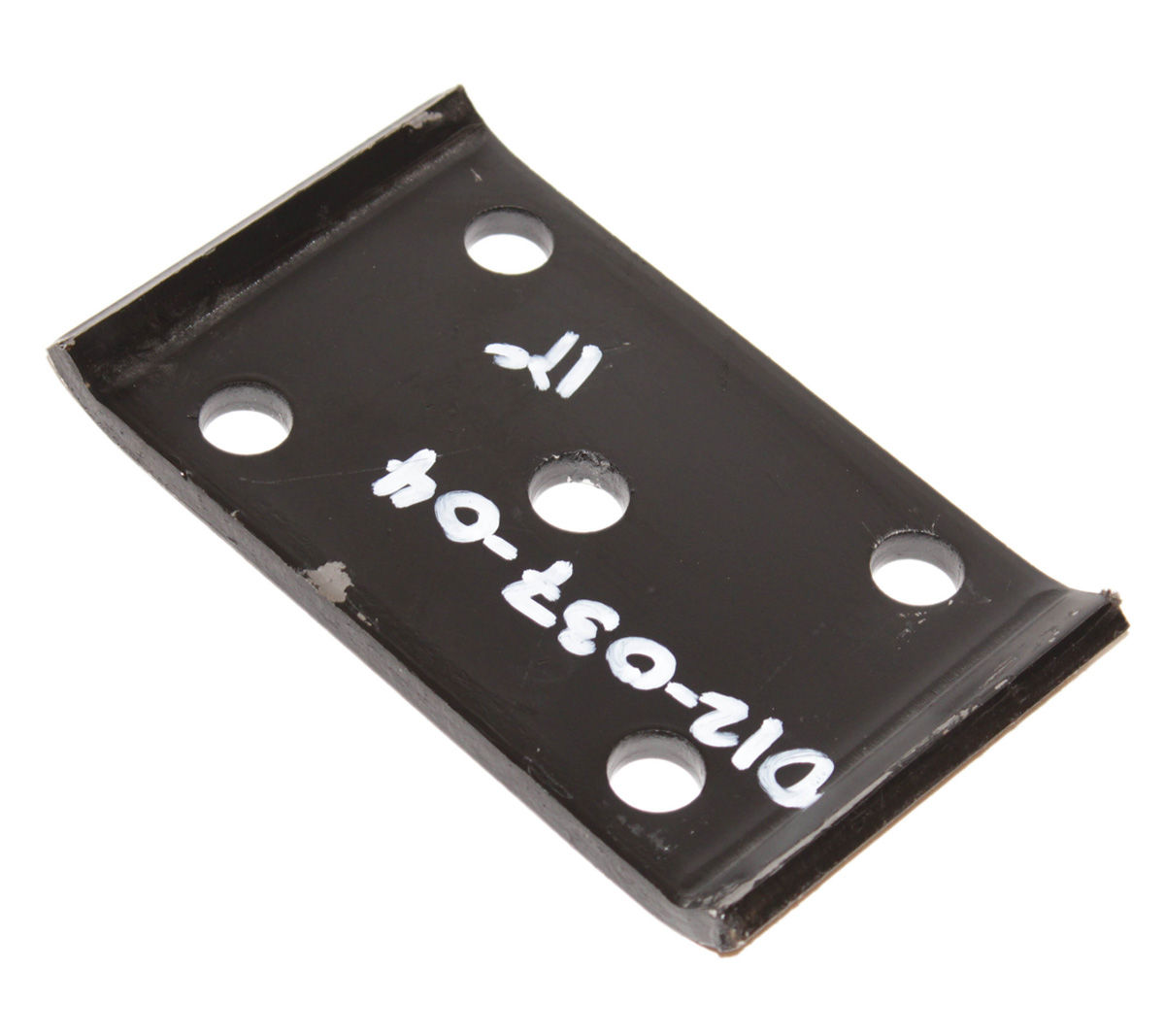 Axle U-Bolt Tie Plate, 2.2K - 3.5K for 2 3/8" Round Axle Tube, 1/2" U-Bolt Holes for 1 3/4" Leaf Springs, Galvanized Finish