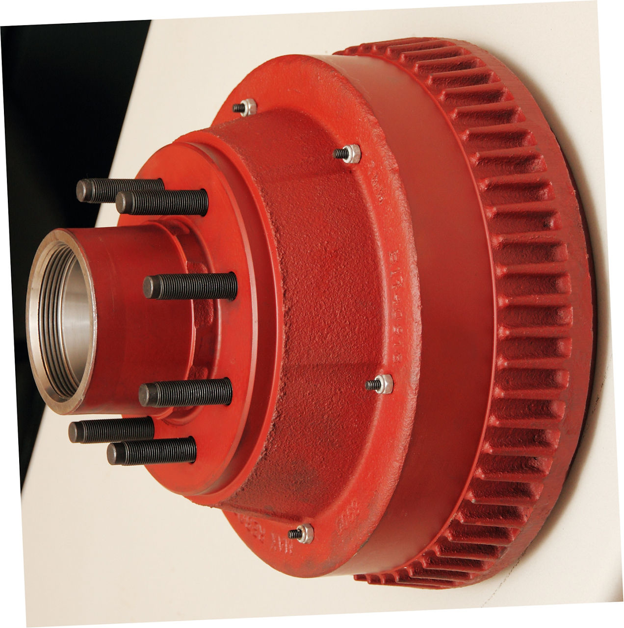 Rockwell American Hub/Drum, 10K Capacity Per Pair, Armature Plate, #120 Spindle, Oil Bath Lubrication,  8 on 6.5" Bolt Pattern, 5/8" Stud Diamter, 4.88" Pilot Diamter, One Piece Unit