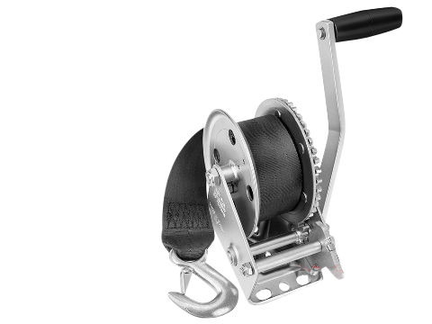 Winch, Marine, 1.5K Cap, 1 Speed 2-Way Ratchet, Zinc W2