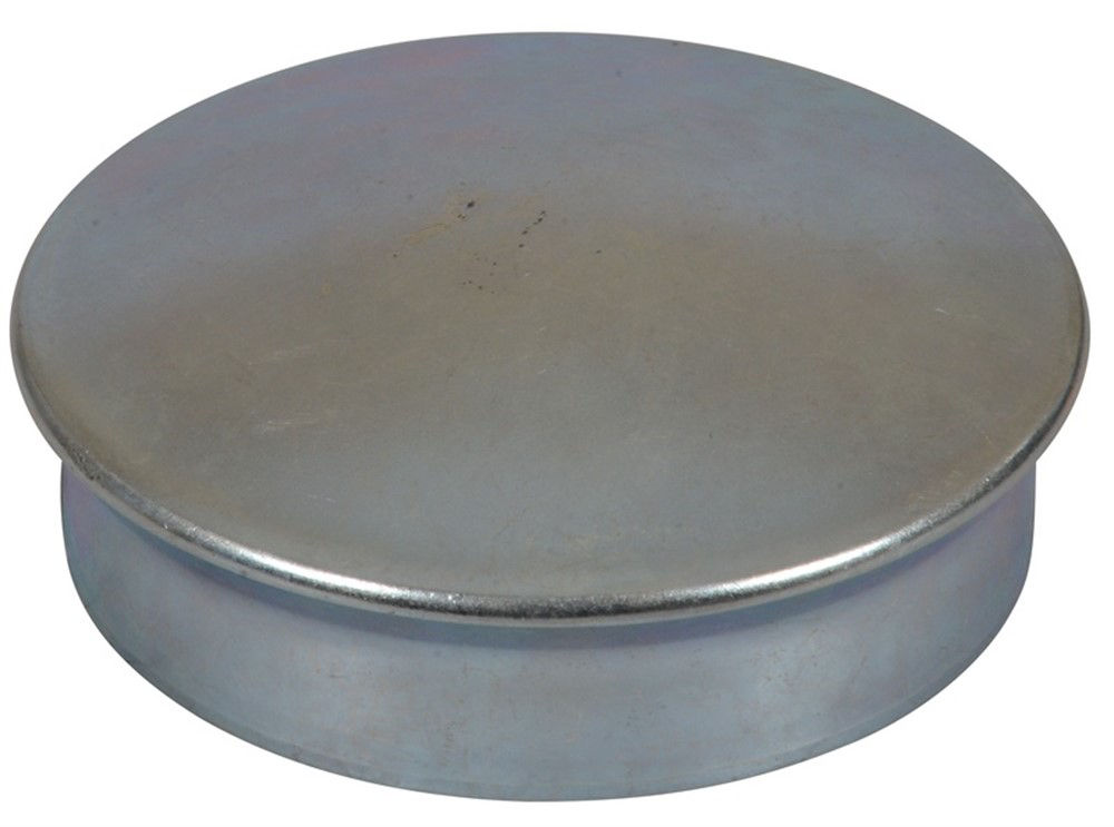 Dust Grease Cap, 3.250" OD, For 7K Village Axles, Cold Rolled Stamped Steel, Completely Closed Dome