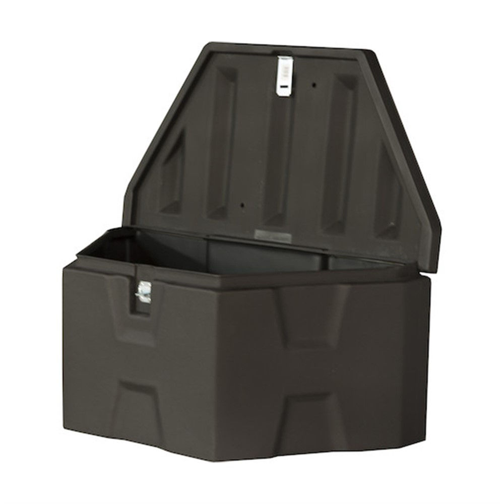 Black High-Density Polyethylene Tool Box for A-Frame Trailer Tongue 18