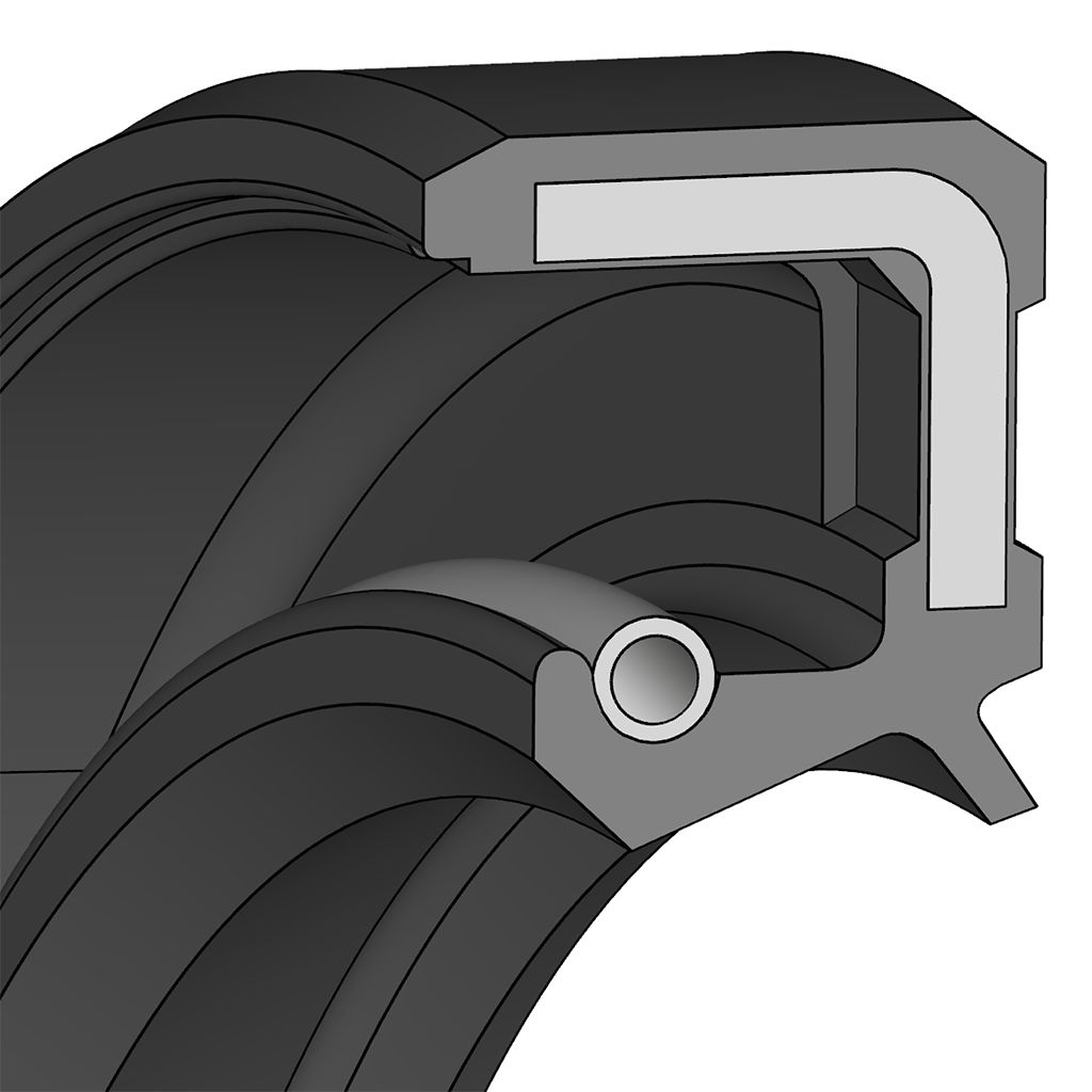 Seal, 1.719"x2.565"Od, Dbl Lip, #84 Rubber encased
