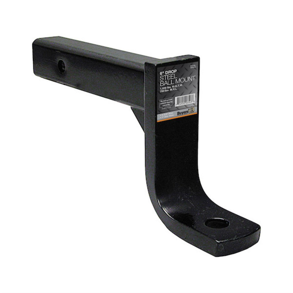 Ball Mount 6 Drop Black 6K 1 Hole 10