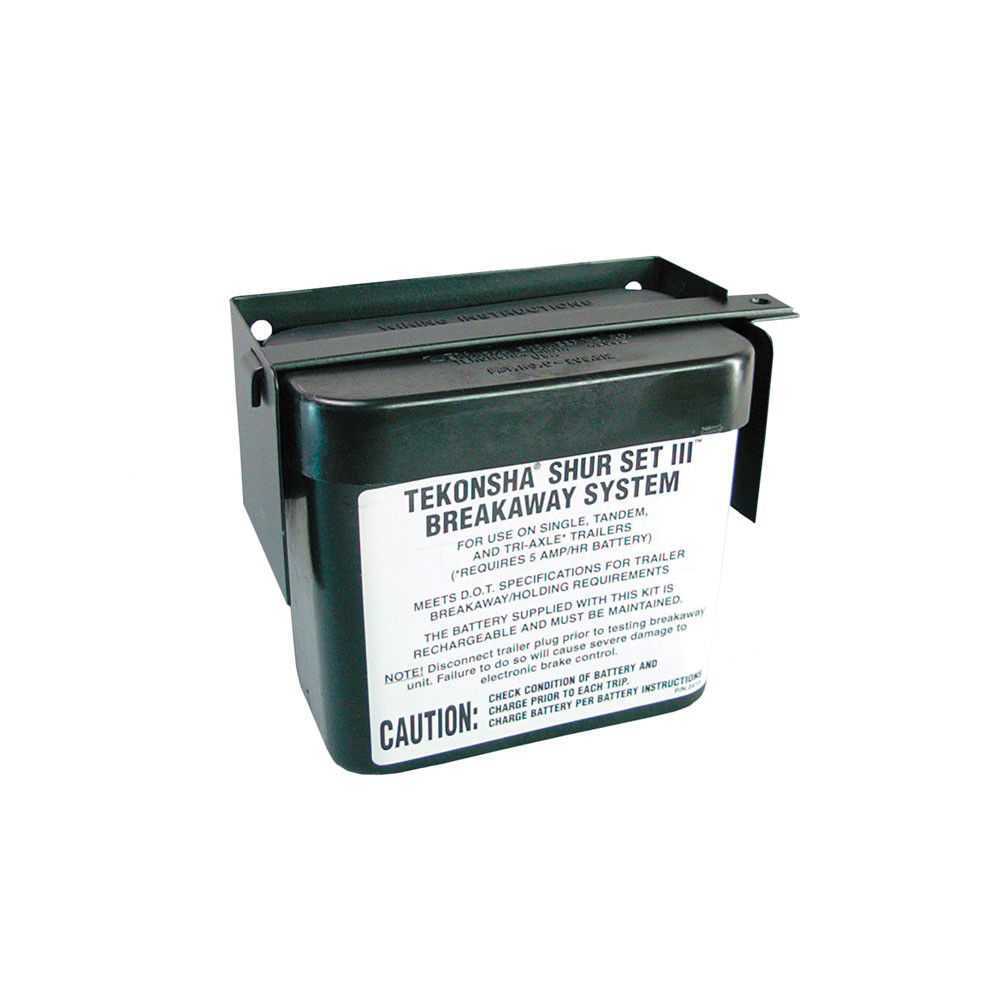 Brake Breakaway Kit Replacement Battery Box - Side Mounted With Bracket and Top Loaded Lockable