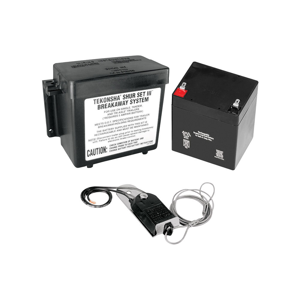 Tekonsha® Brake Breakaway Kit, 12 Volts, 5 Amps, Prewired Lockable Box, Mounted and Top Loaded